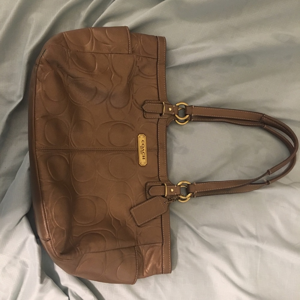 Coach bag, medium brown used condition.